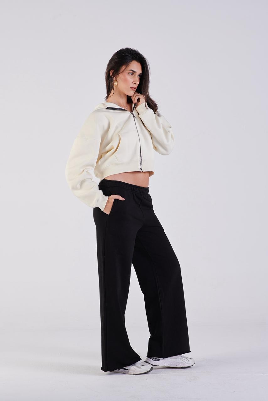 Oversize zip-up hoodie Off white