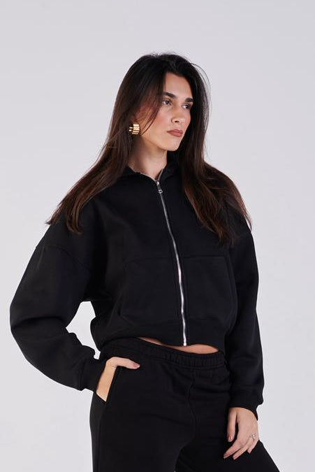 Oversize zip-up hoodie