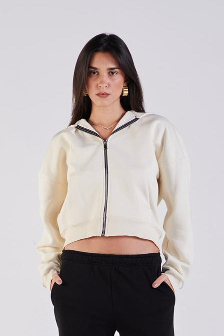 Oversize zip-up hoodie