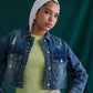 Cropped Denim Jacket BLUE
