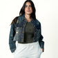Cropped Denim Jacket BLUE