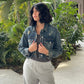 Cropped Denim Jacket BLUE