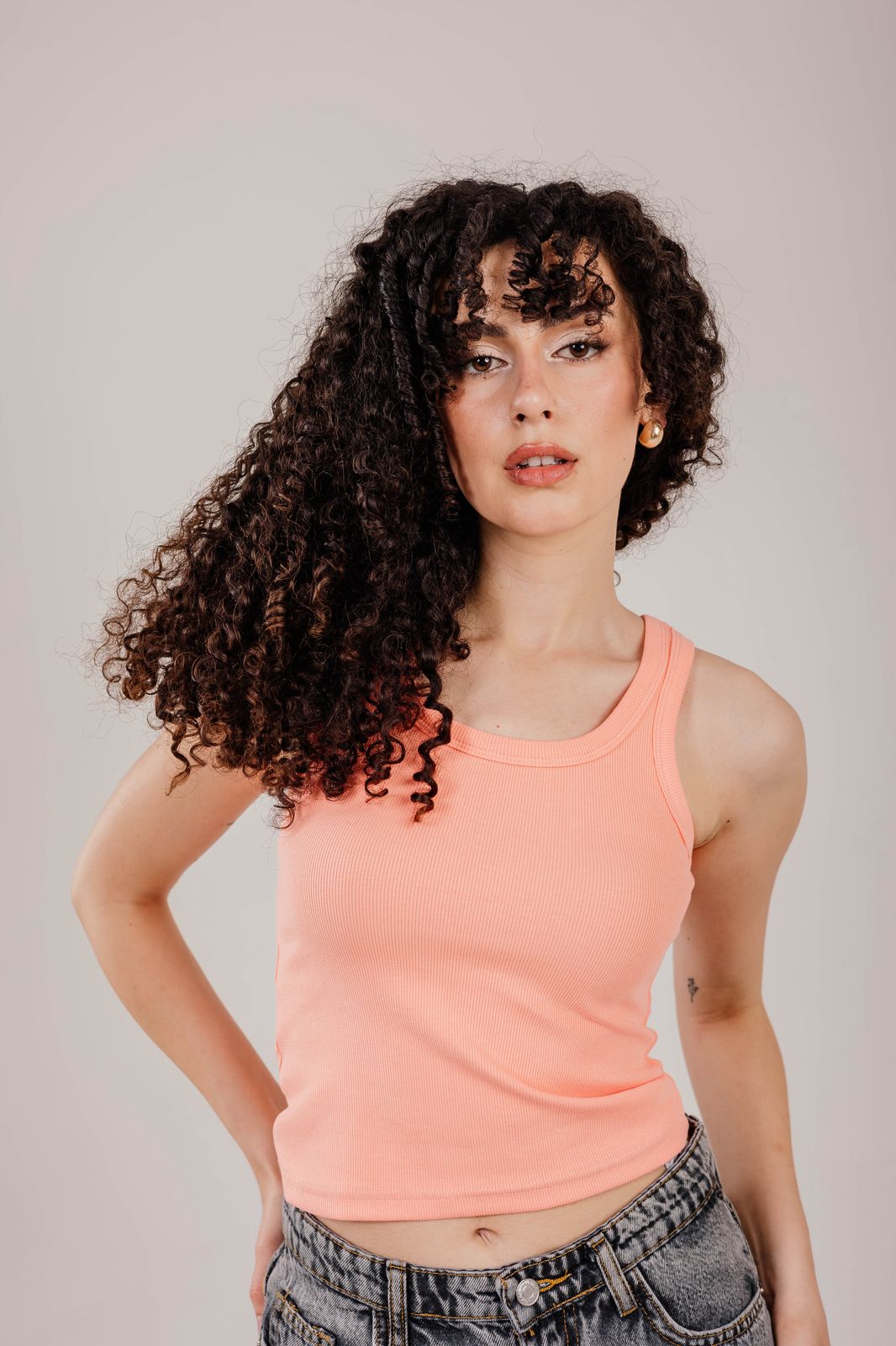 Round Tank Top Ribbed