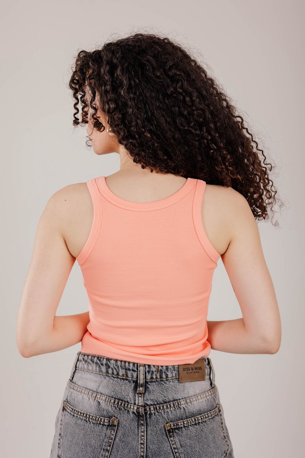 Round Tank Top Ribbed