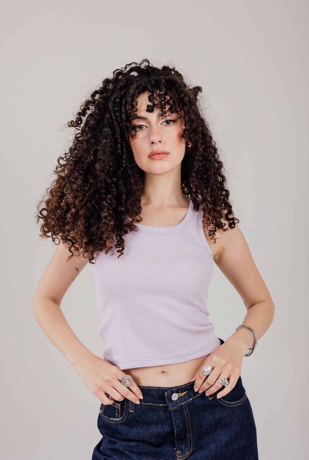 Round Tank Top Ribbed