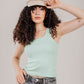 Round Tank Top Ribbed