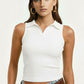 Ribbed Polo Sleeveless