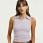 Ribbed Polo Sleeveless