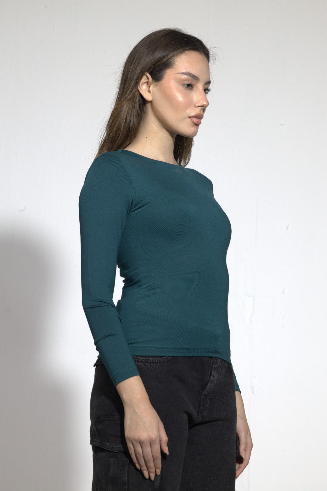Crew Neck Long Sleeve Top