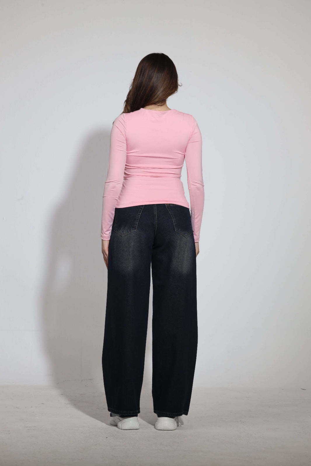 Square Neck Long Sleeve Top