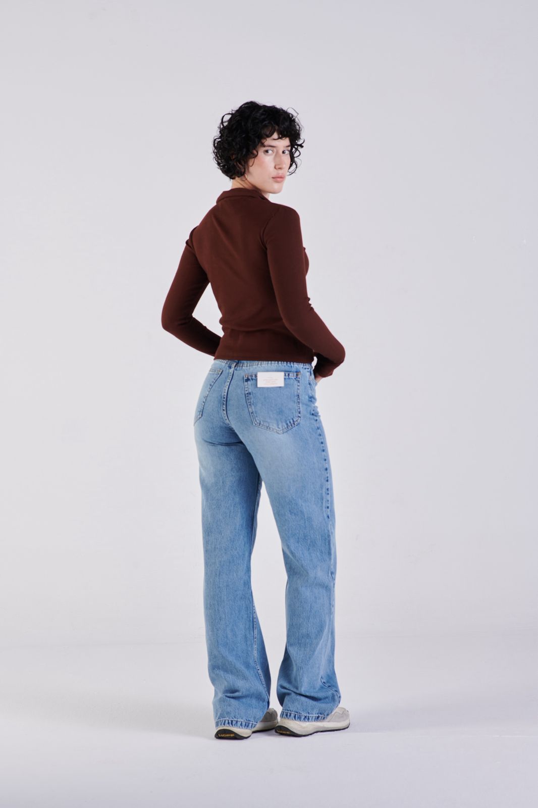 Ribbed polo long sleeve