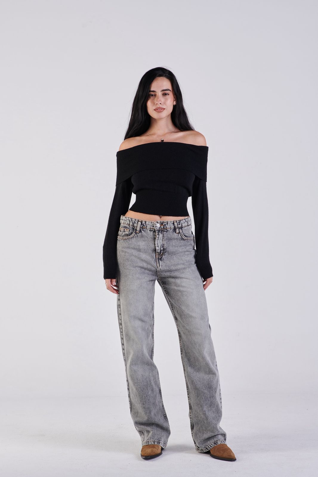 Straight Leg Denim Grey