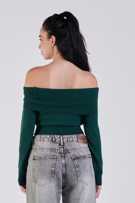 Off shoulder sweater