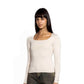 Square Neck Long Sleeve Top