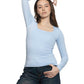 Square Neck Long Sleeve Top