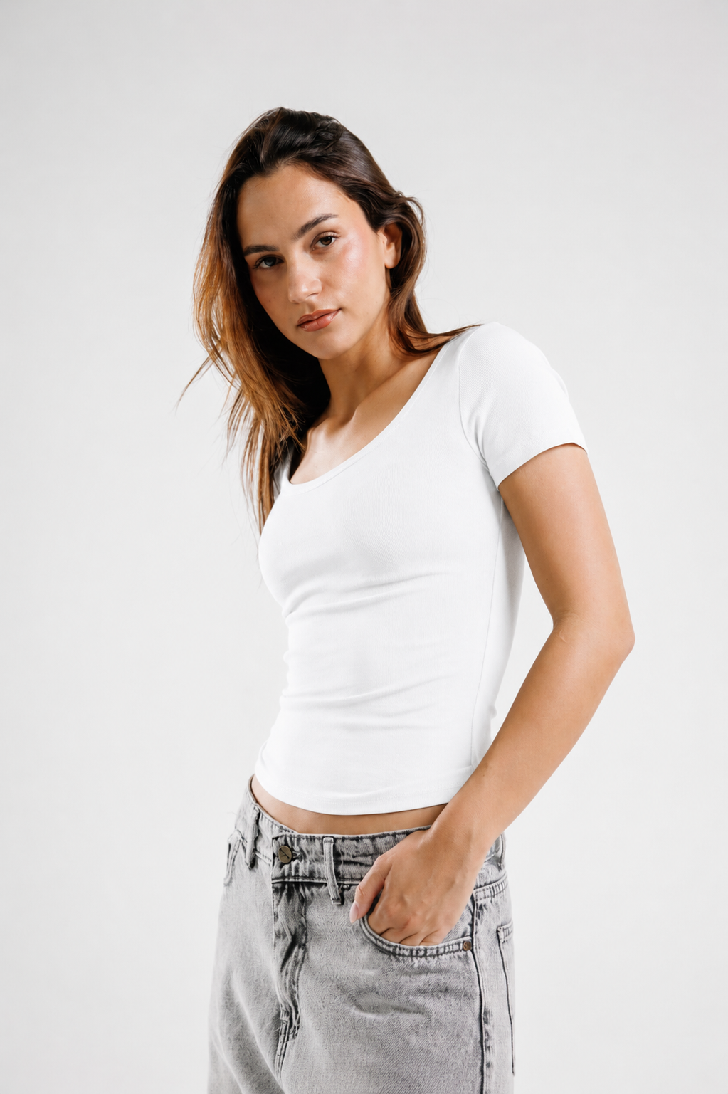 Round Short Sleeve Top