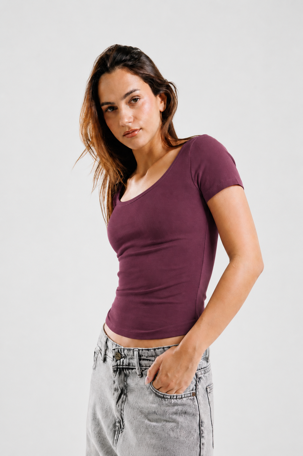 Round Short Sleeve Top